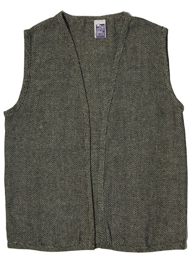 Making Believe Boys Peasant Costume Vest - Grey Tweed - Medium 6-8 | Pilgrim Outfit, Renaissance Vest, Victorian, Pioneer, Farmer Costume, 19th, and 20th Century Clothing, Newsie - Image 1
